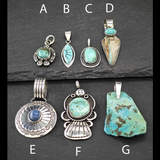 Choice of Native & Southwest Pendants Sterling Silver