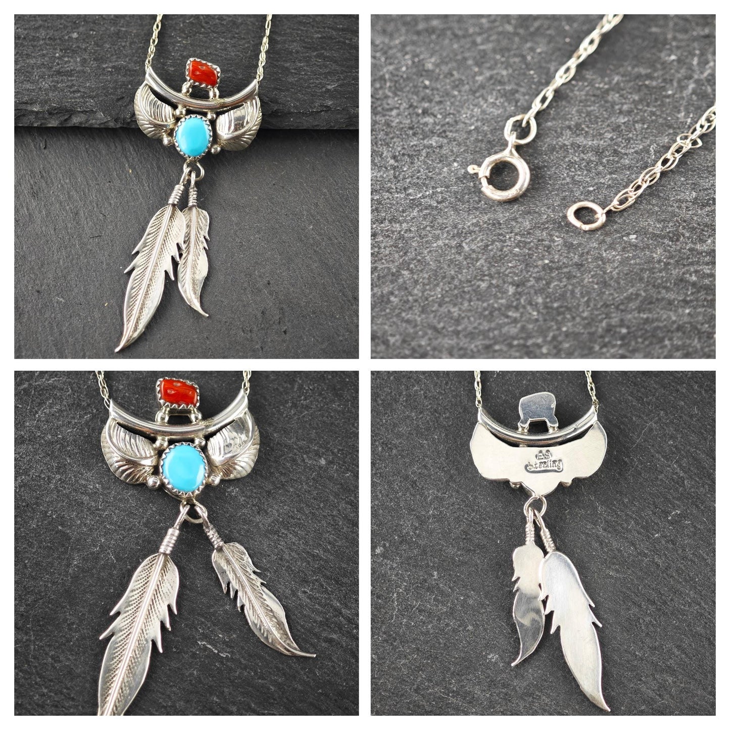 Choice of Vintage Sterling Silver Floral Necklace N2437