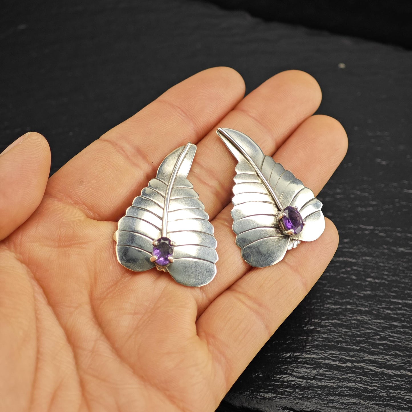 Amethyst Sterling Silver Earrings ER3110