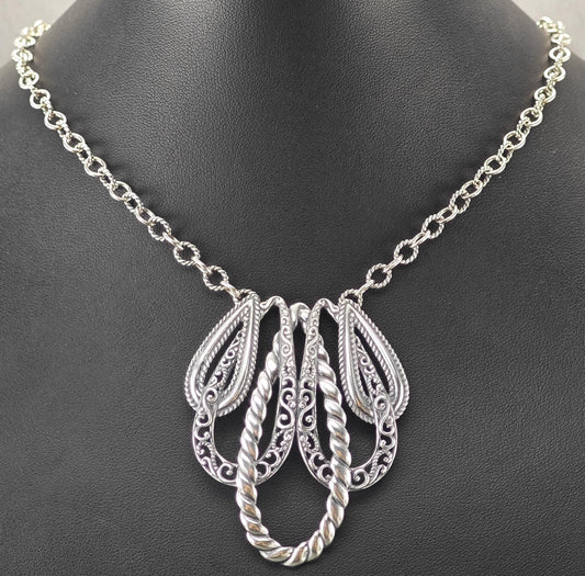 Vintage Carolyn Pollack Sterling Silver Lasting Connections Necklace