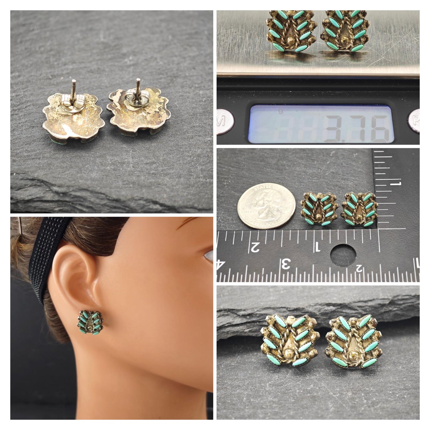 Choice of Native American, Inlay Stud/Dangle Earrings Sterling Silver