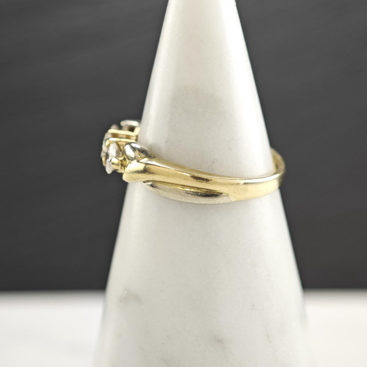 Three Year Anniversary Band .50cttw 14K Yellow Gold Ring Sz 6 1/2 R6783