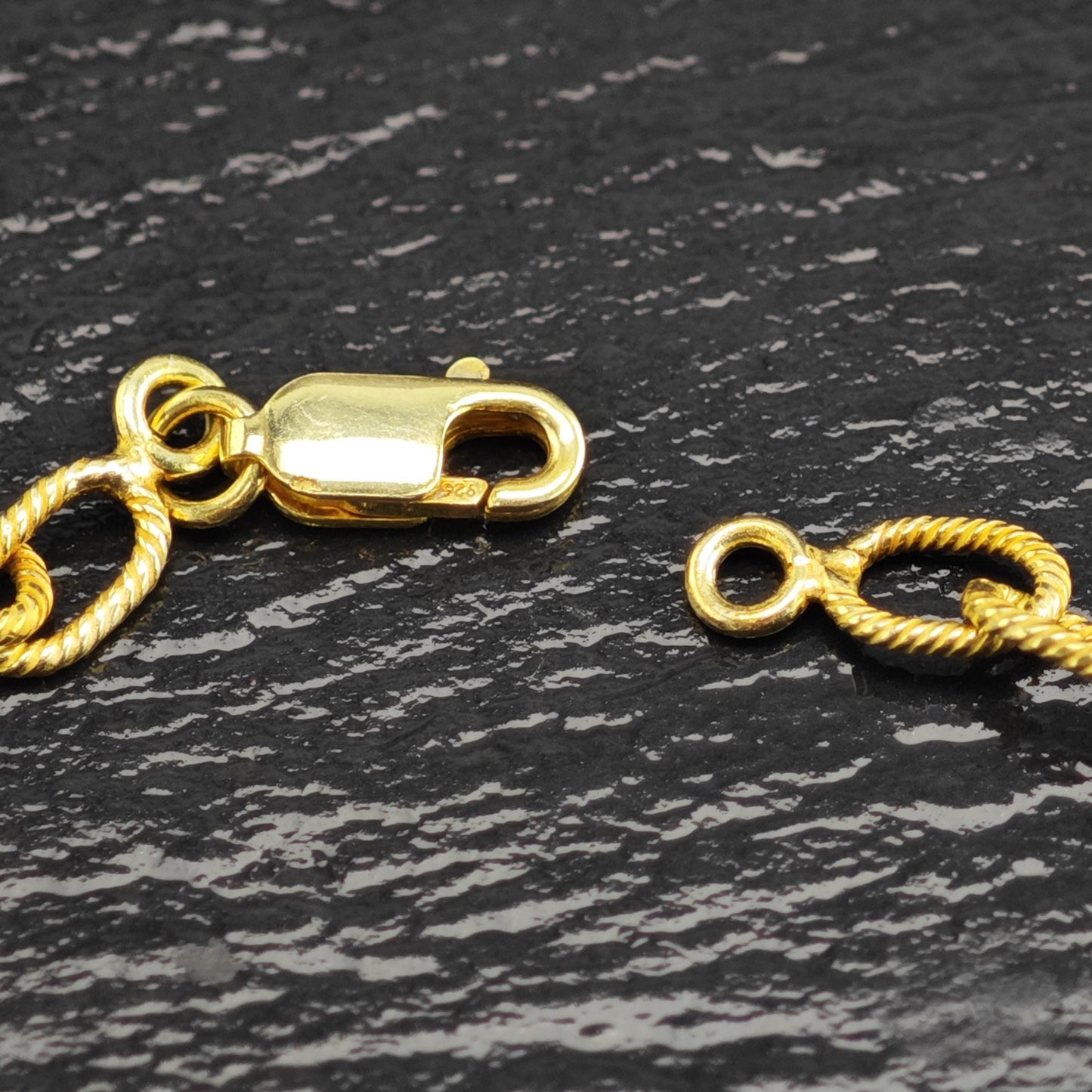 Gold Plated Oval Chain Sterling Silver Necklace N2755