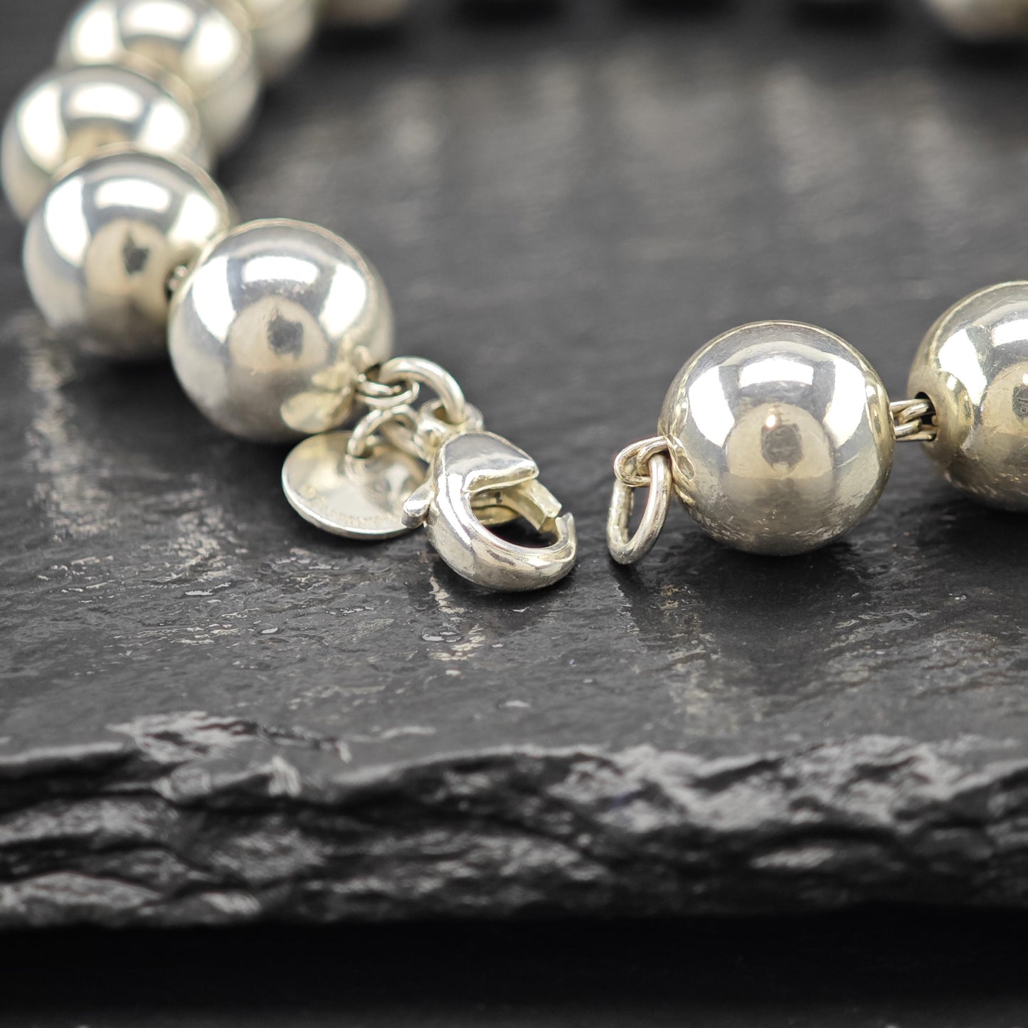 Tiffany & Co 10mm HardWear Ball Bracelet Sterling Silver Sz 6 1/4"