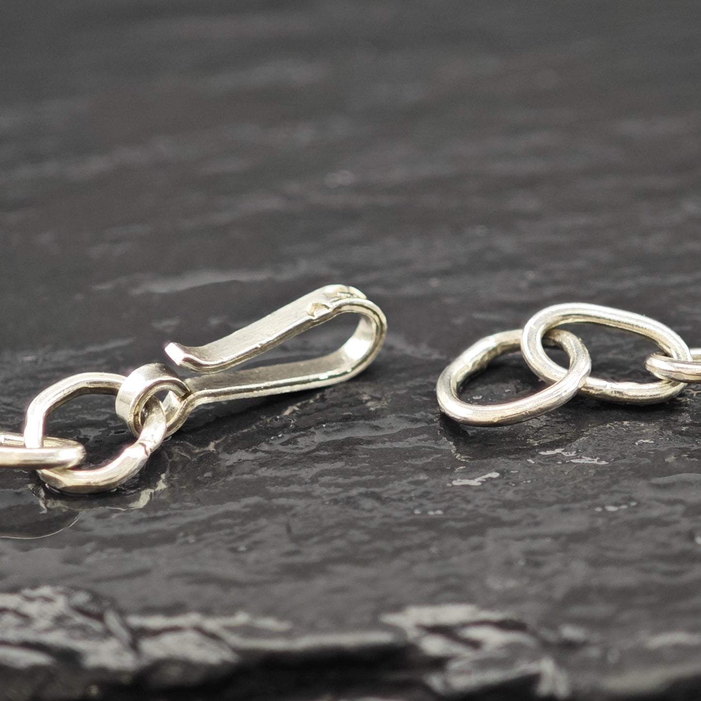 Sterling Silver Handmade Paperclip Chain Necklace 30 1/4" N2634