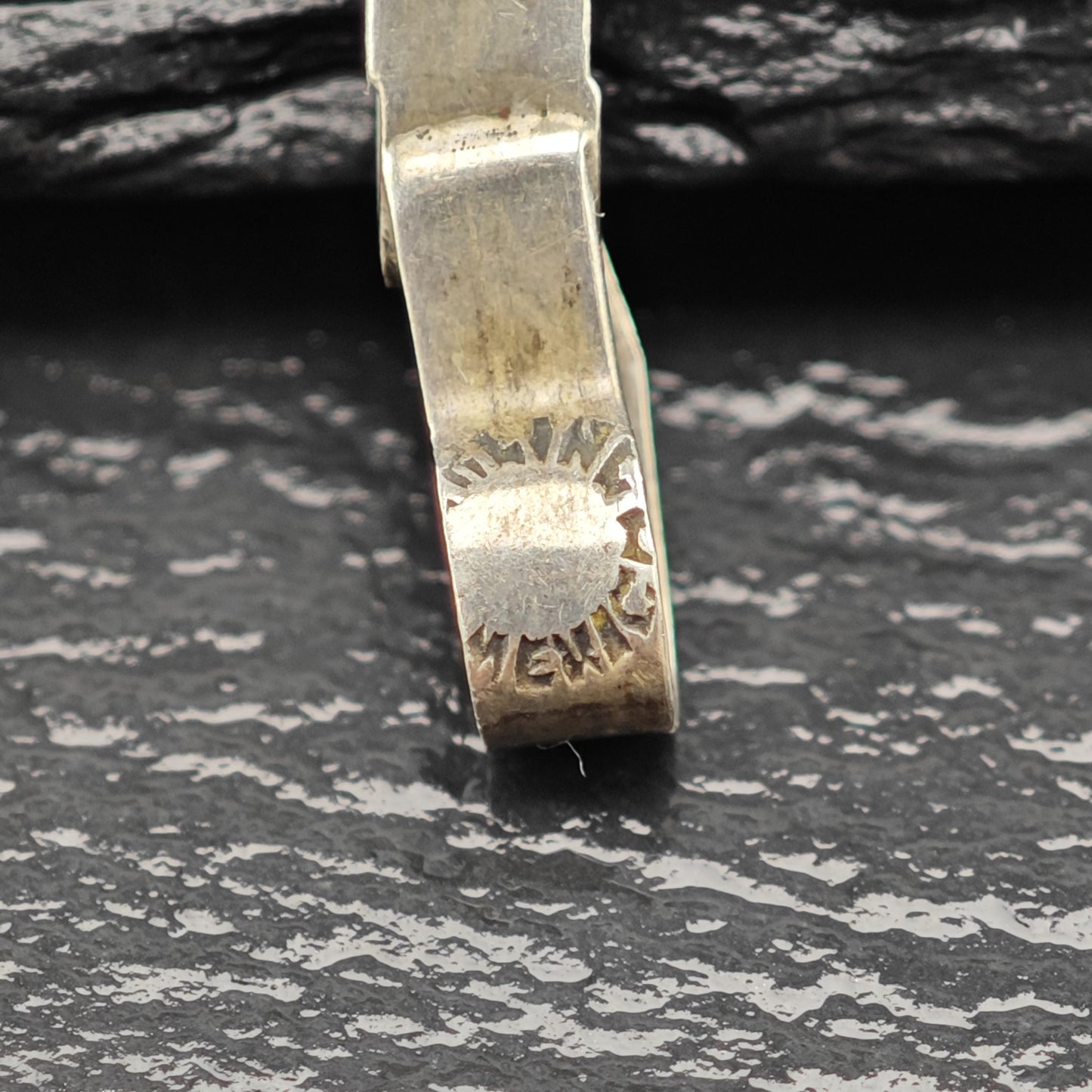 Sterling Silver Necklace: Taxco Green Onyx - Estate Jewelry