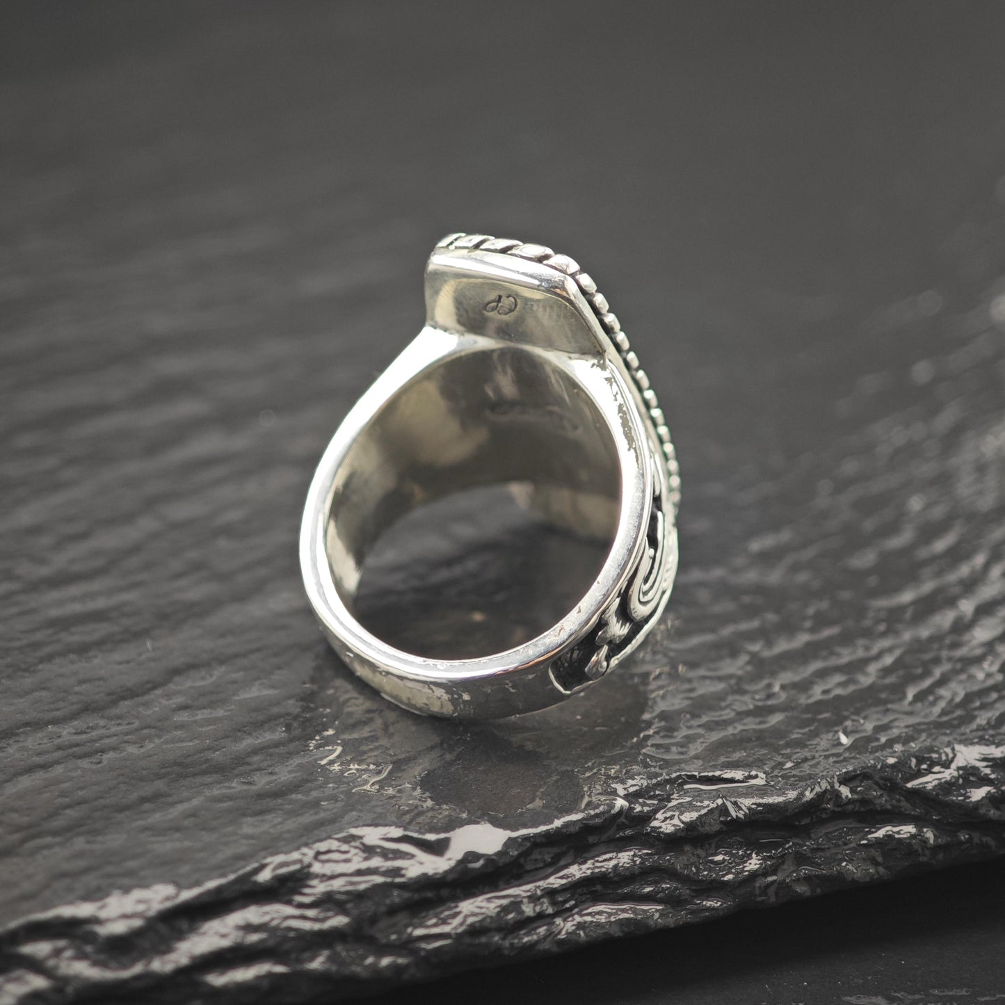 Carolyn Pollack Carved MOP Ring Sterling Silver