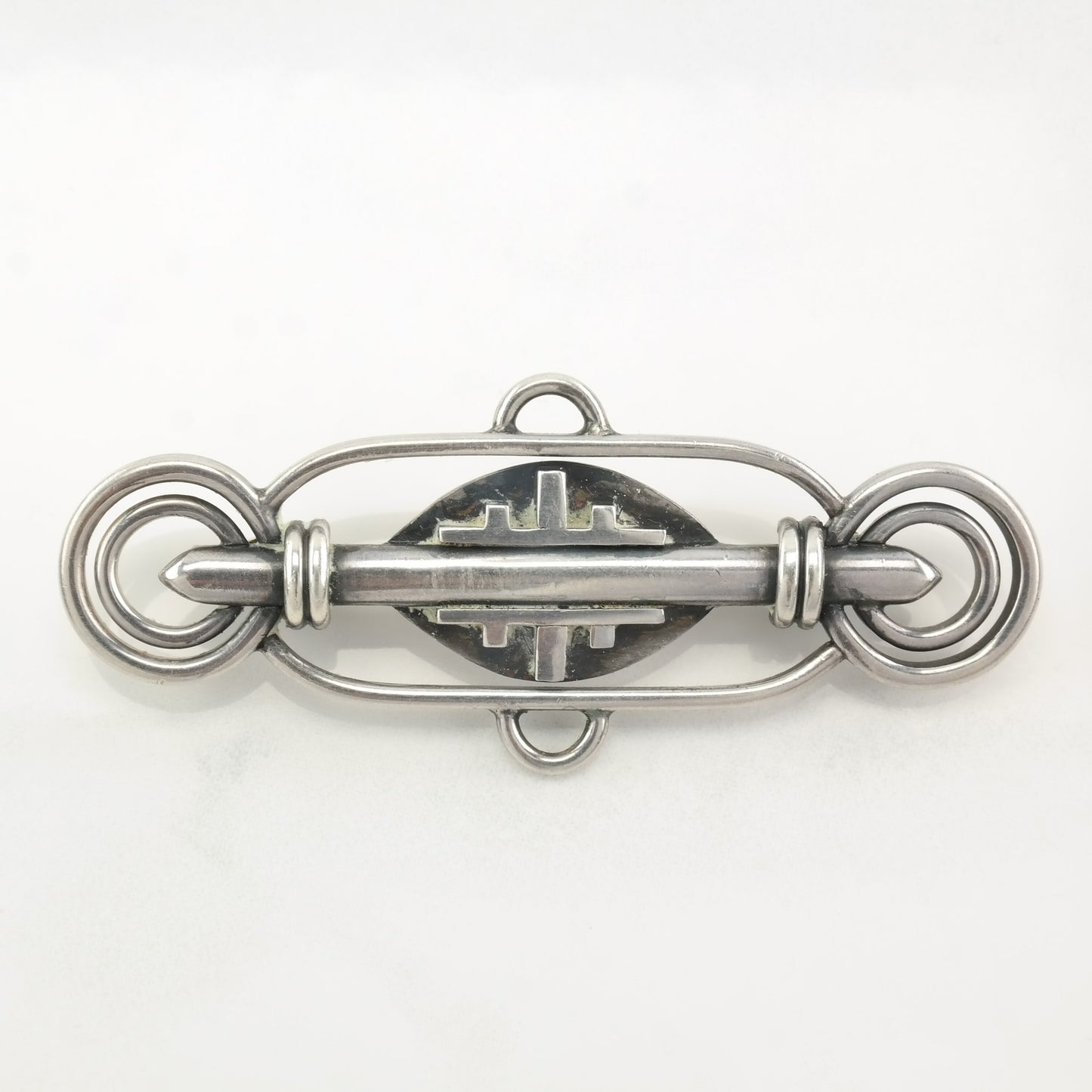 Vintage Abstract Sterling Silver Brooch