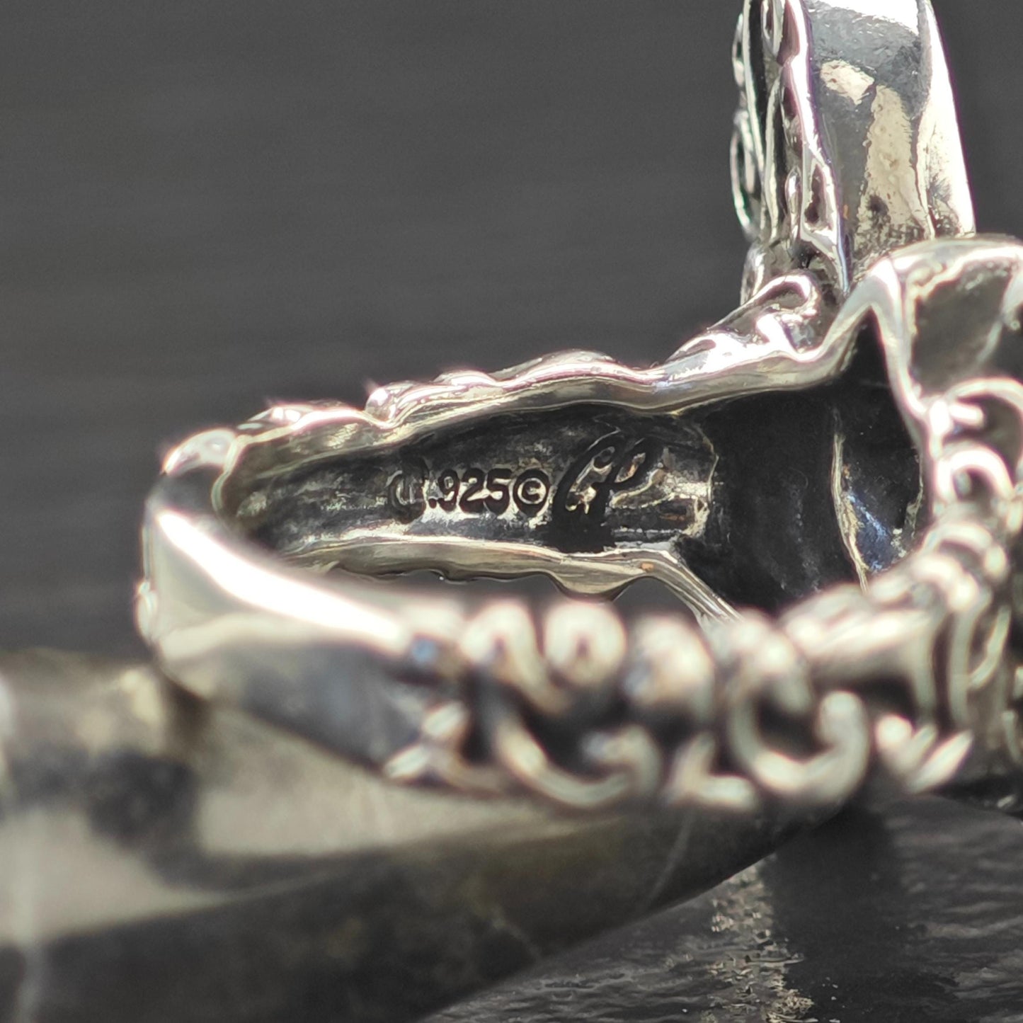 Carolyn Pollack Butterfly Inlay Ring Sterling Silver
