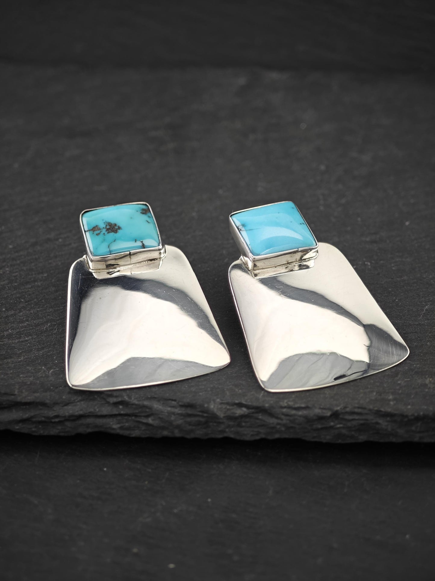Vintage Native American Stud Earrings Sterling Silver