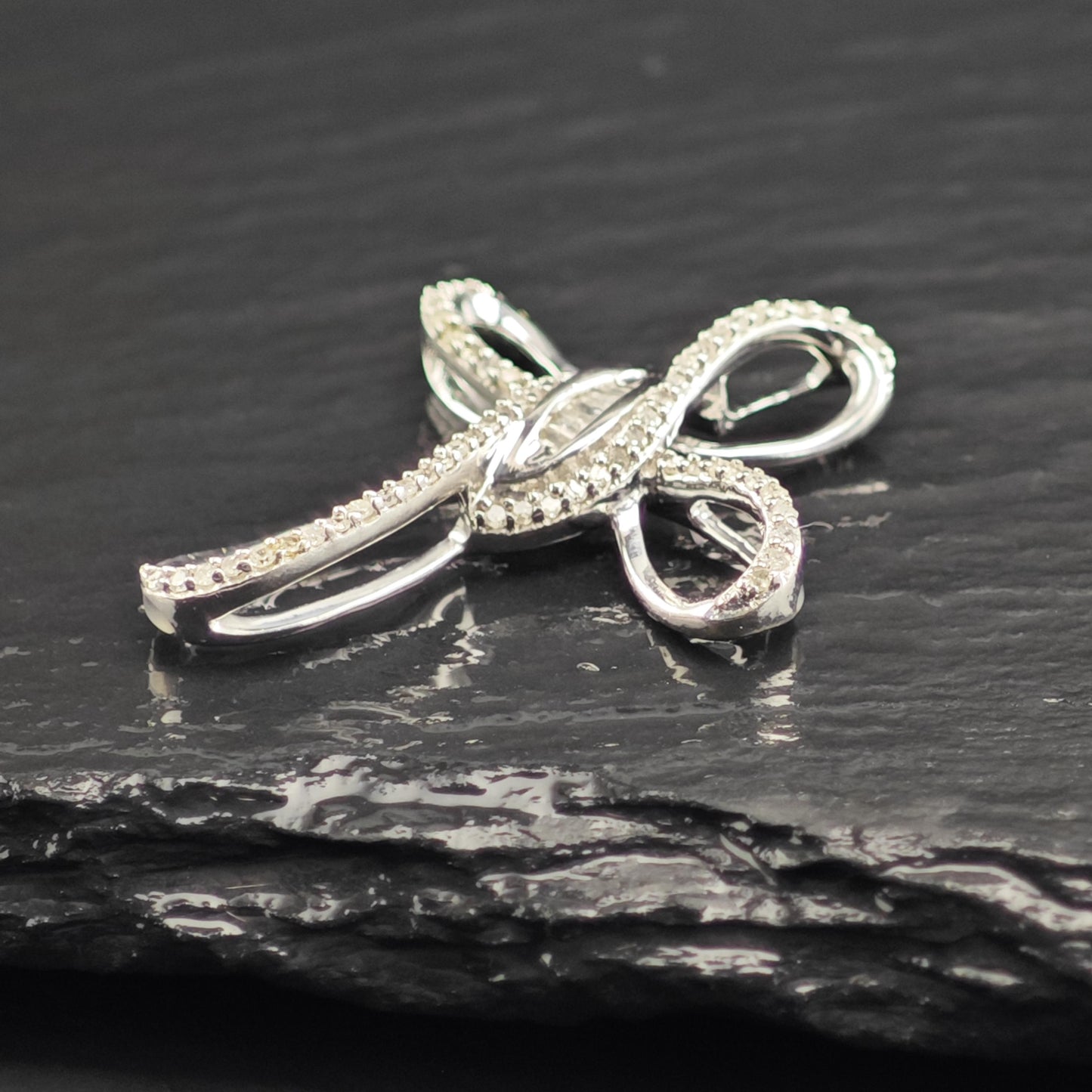 1/3cttw Diamond Cross Sterling Silver Pendant P3051