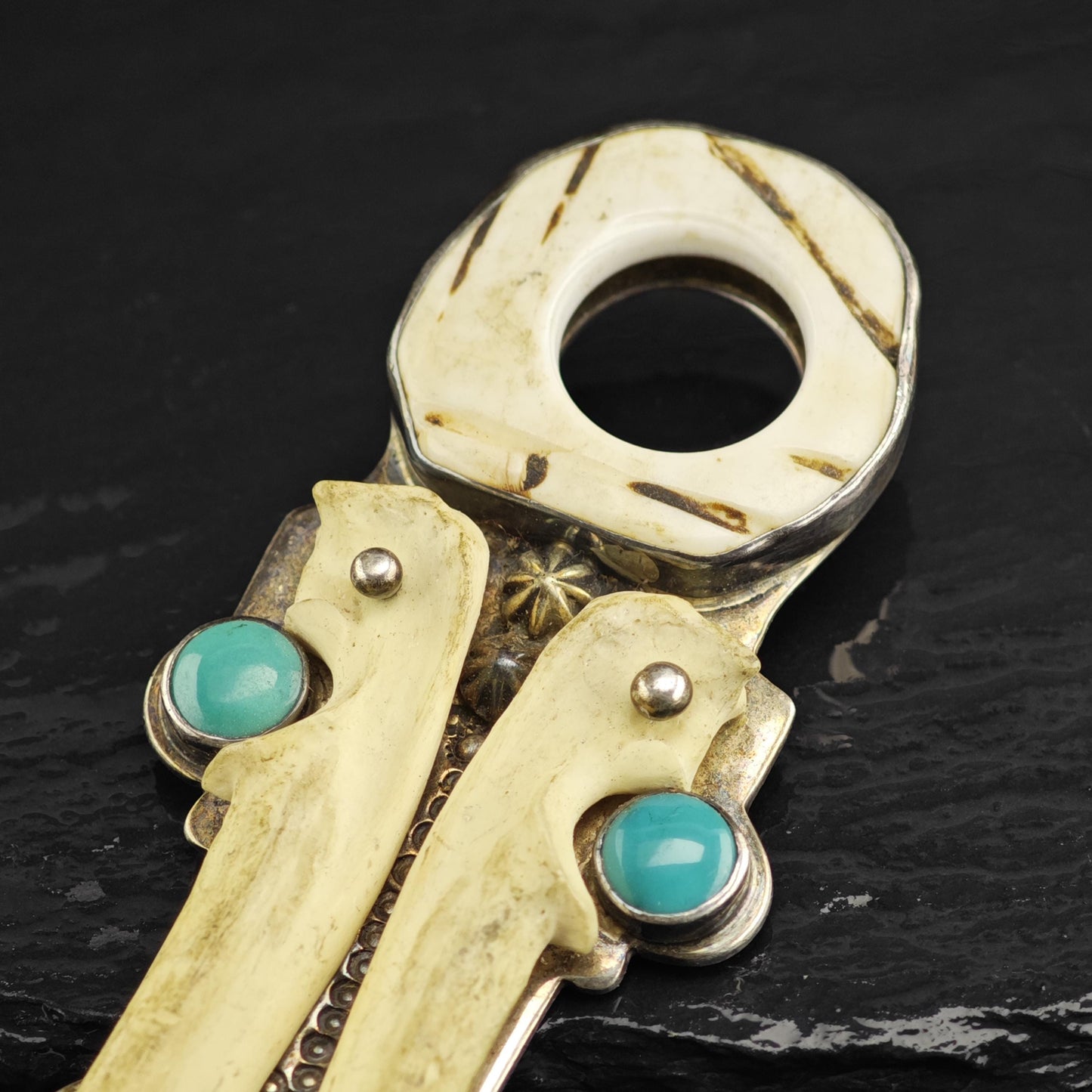 Turquoise Large Artifact by Melanie Deluca Sterling Silver