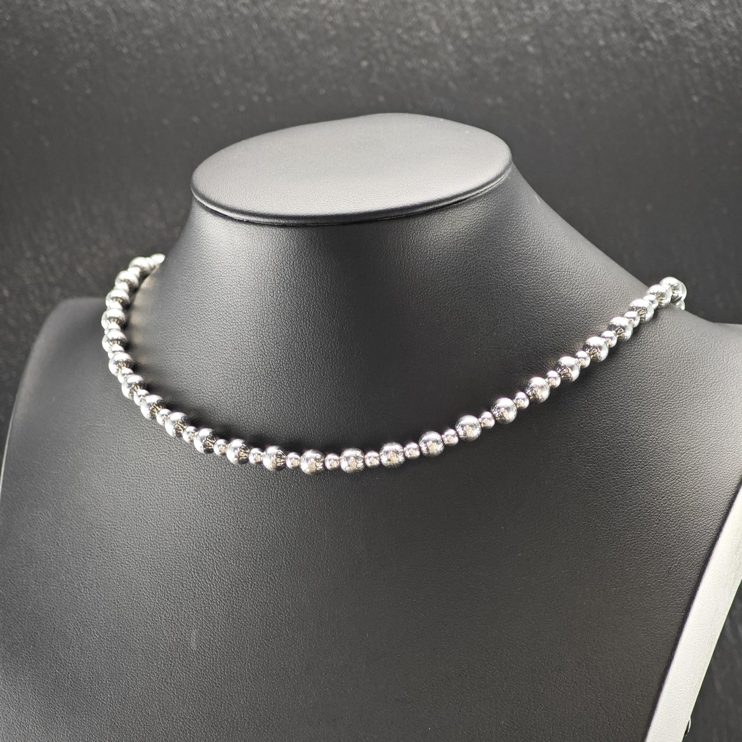 Relios Sterling Silver Pearl 6mm Beads Beaded Necklace