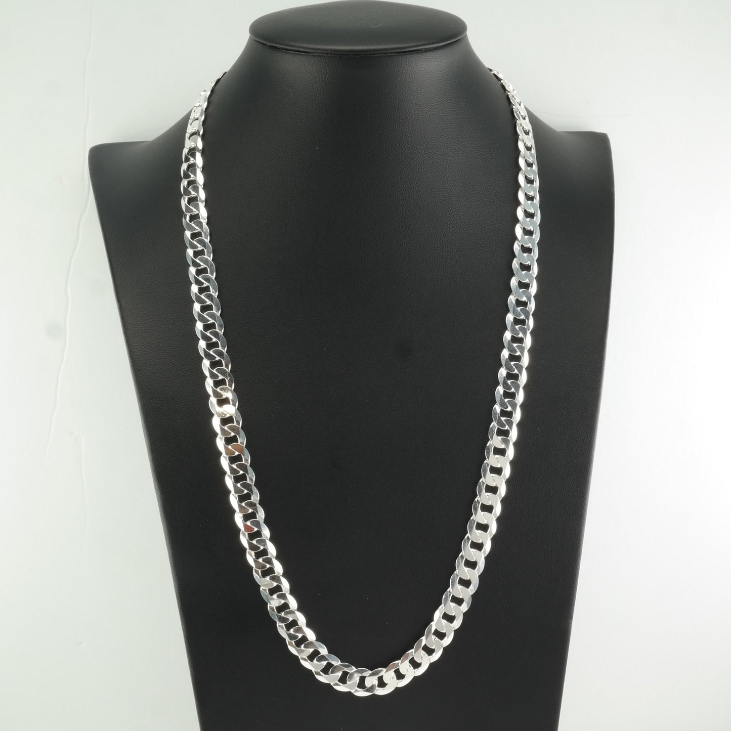 10mm Cuban Chain Sterling Silver Curb Necklace 20 24 Inch