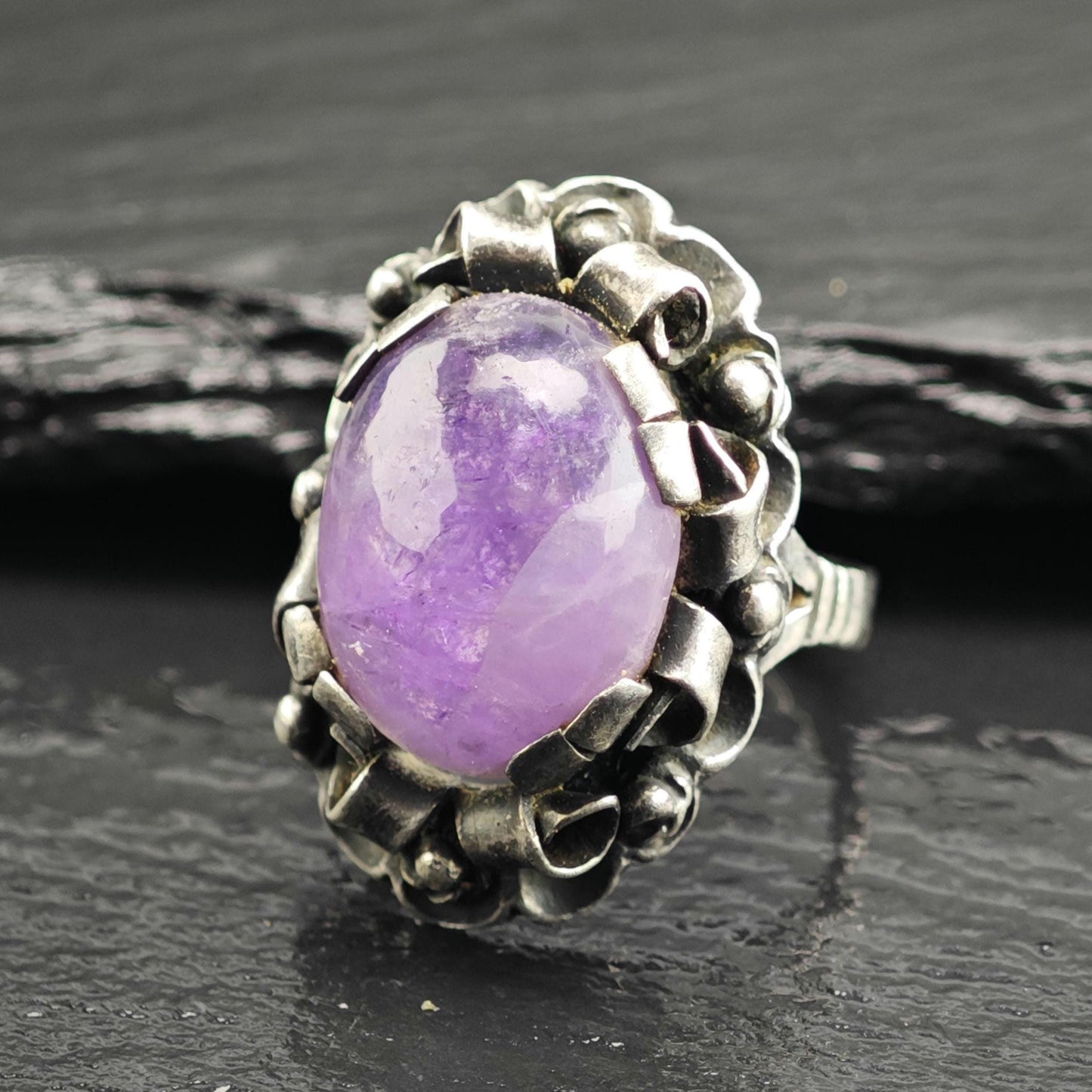 Amethyst Mexico Sterling Silver Ring Sz 6 1/2 R6712