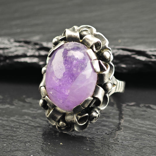 Amethyst Mexico Sterling Silver Ring Sz 6 1/2 R6712