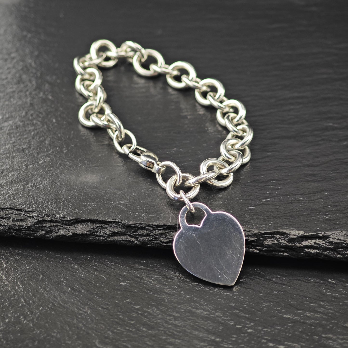 Choice of Tiffany Curb Link Tag Bracelets, Sterling Silver