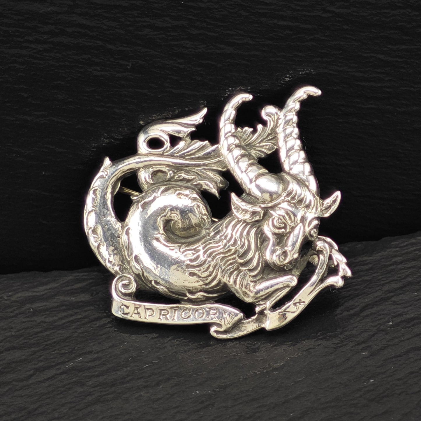 Cini Sterling Silver Brooch Capricorn Zodiac B2133