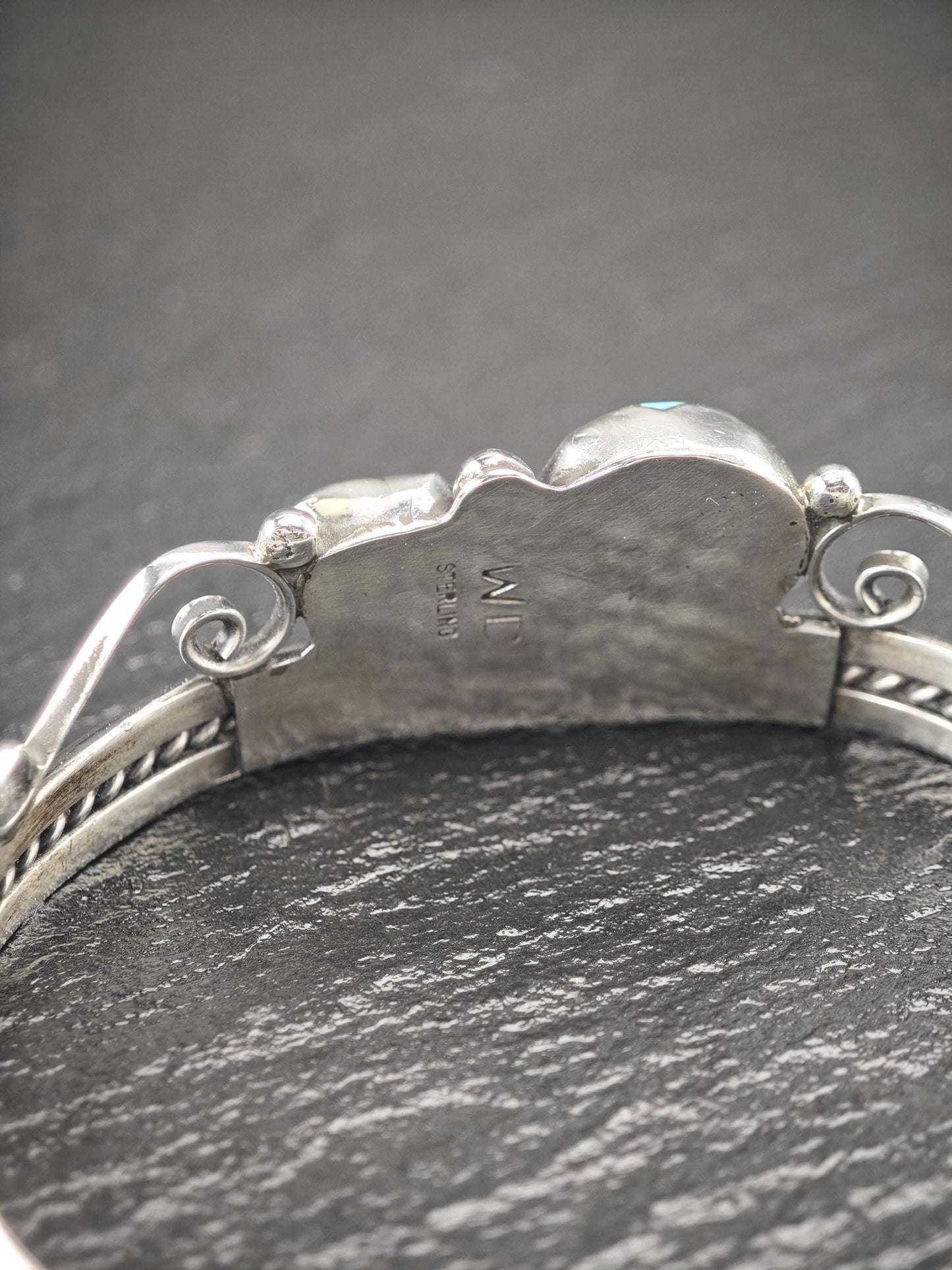 Navajo, Native American Turquoise, Coral Cuff Bracelet Sterling Silver