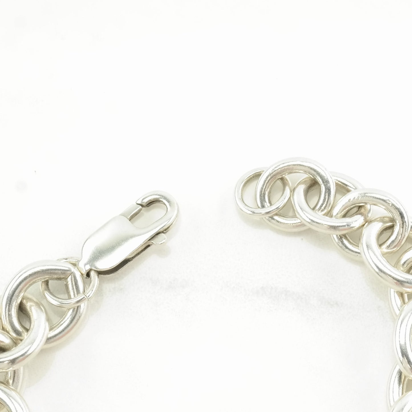 Choice: Vintage Sterling Silver Link Bracelet Heart Charm