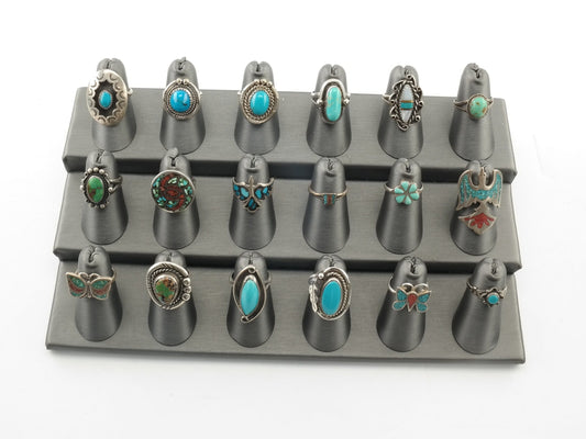 Choice Sterling Silver Turquoise Size 4-5 1/2 Rings Variety