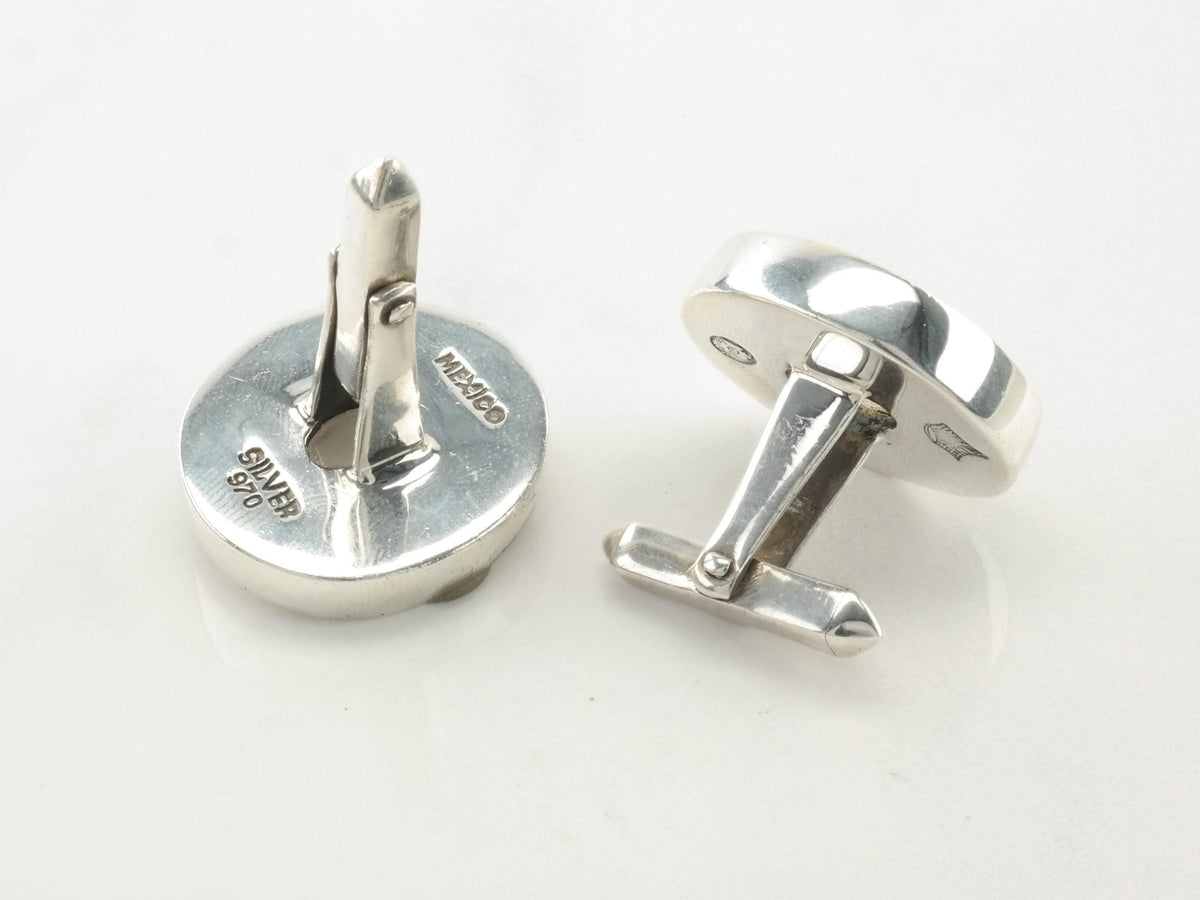 Antonio Pineda Taxco Moonstone Sterling Silver Cufflinks