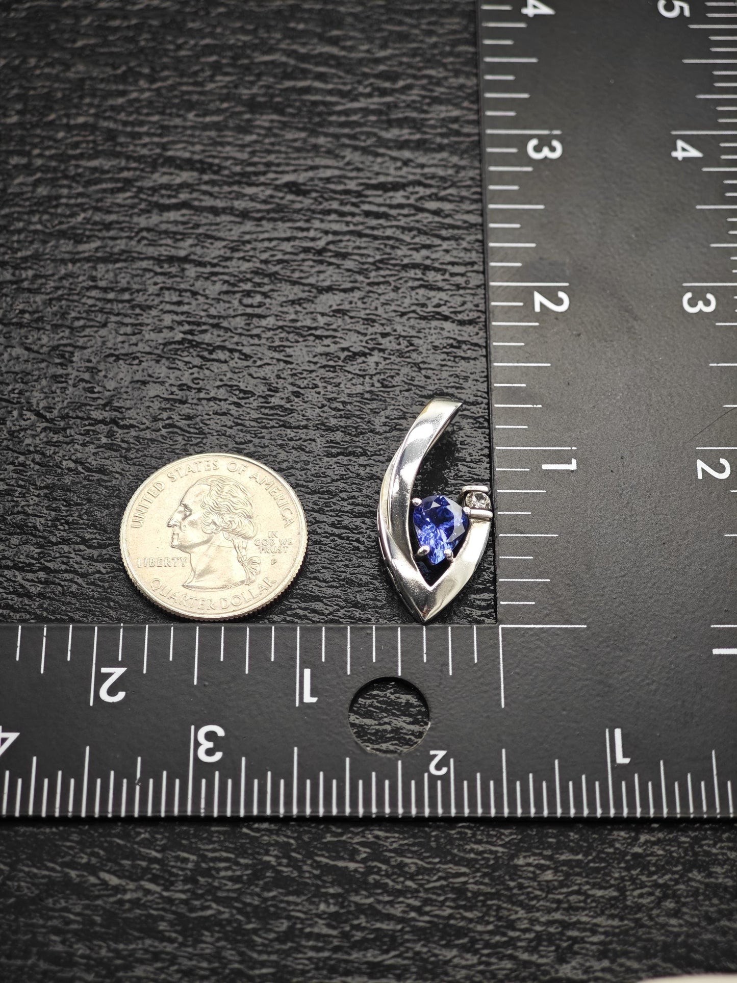 Scott Kay 1.88ct Tanzanite, Diamond Pendant Sterling Silver P2721