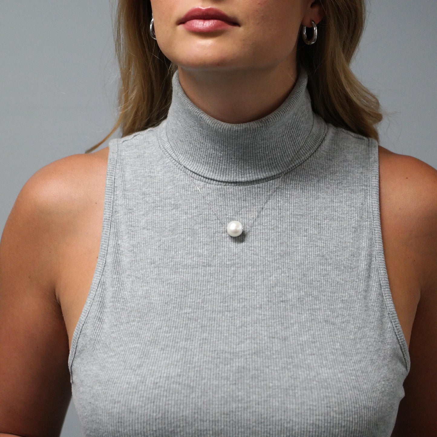 18k White Gold 14mm White South Sea Pearl Necklace
