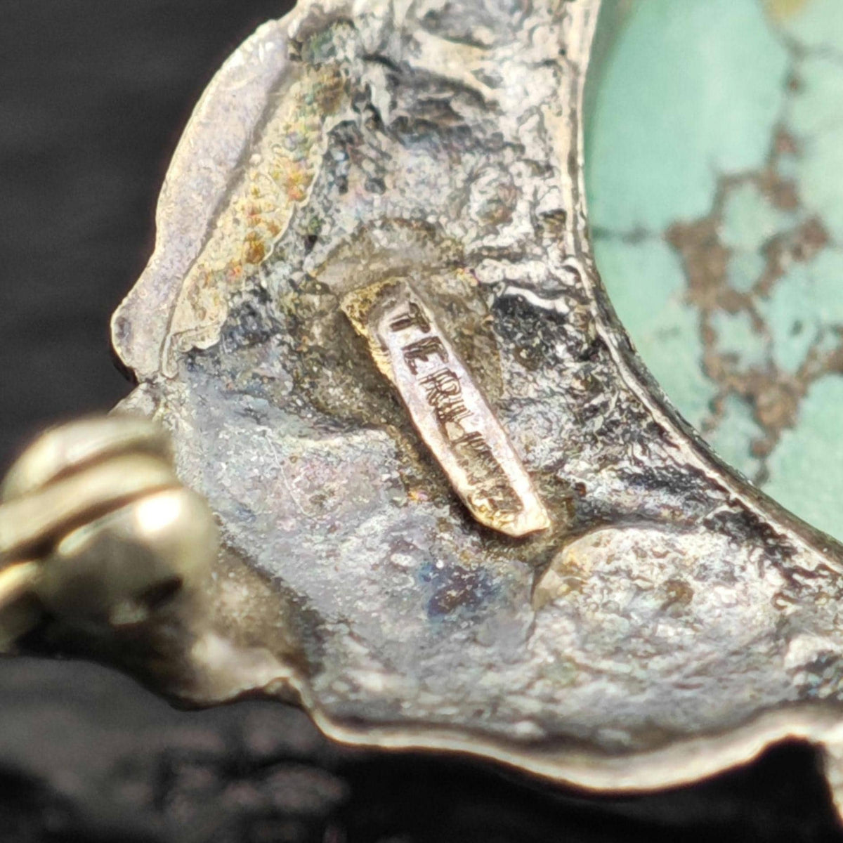 Rough Turquoise Sterling Silver Brooch B2246