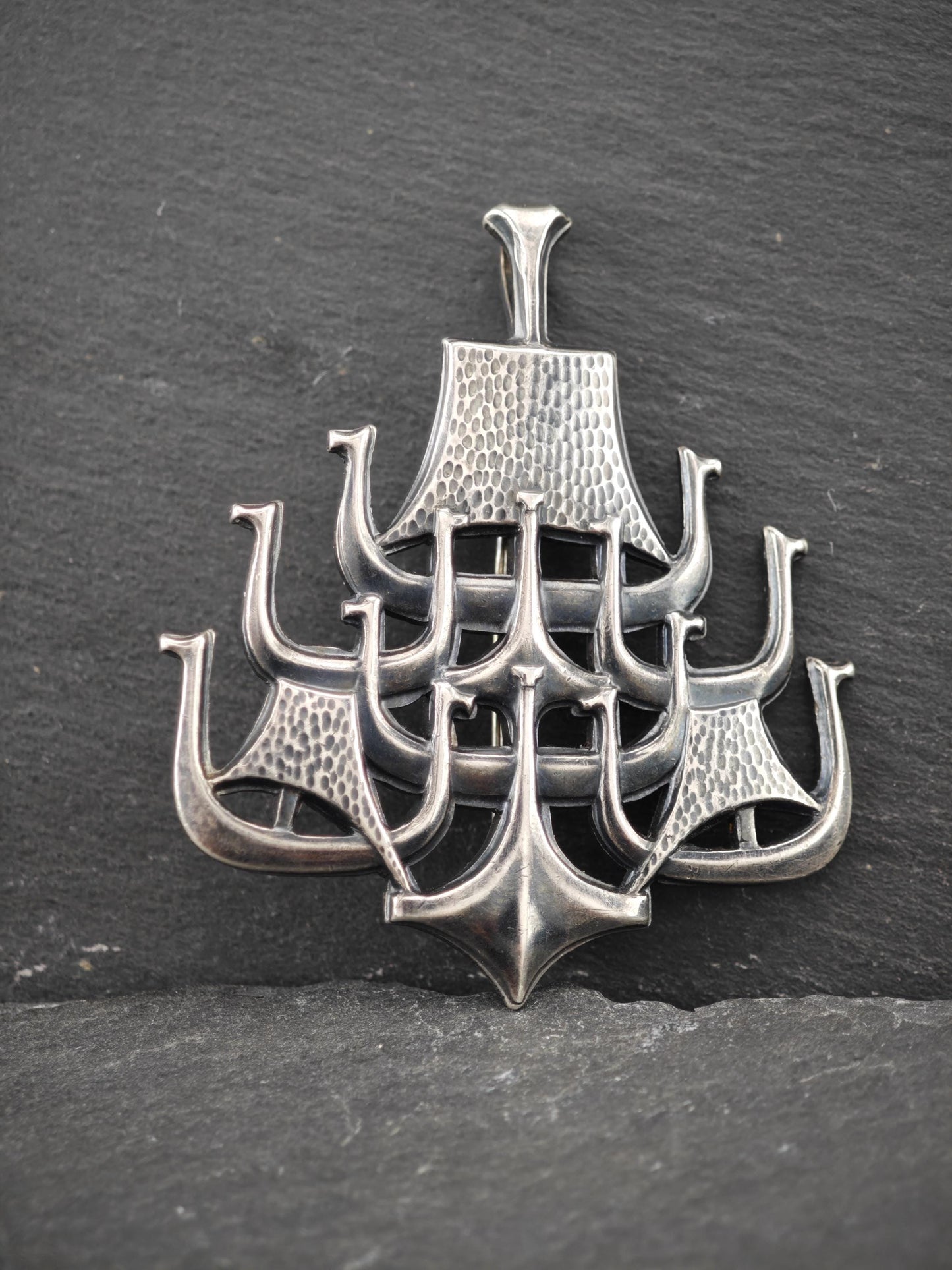 David Andersen, Norway Viking Ship Brooch/Pendant Sterling Silver