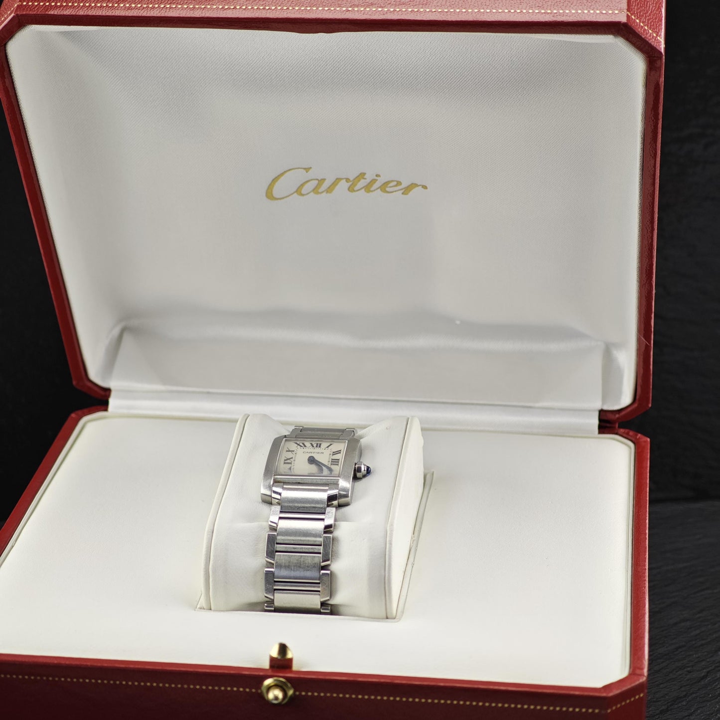 Preloved Cartier Tank Watch with Box Quartz Small MISC0325