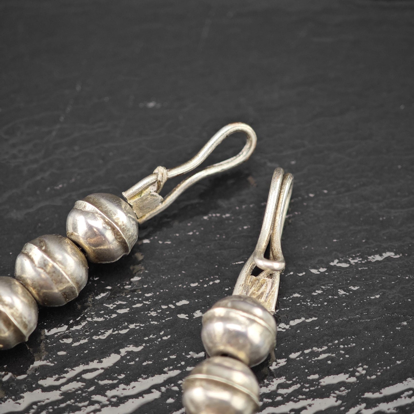 Sw Sterling Silver Blue Turquoise Squash Blossom Necklace 25"