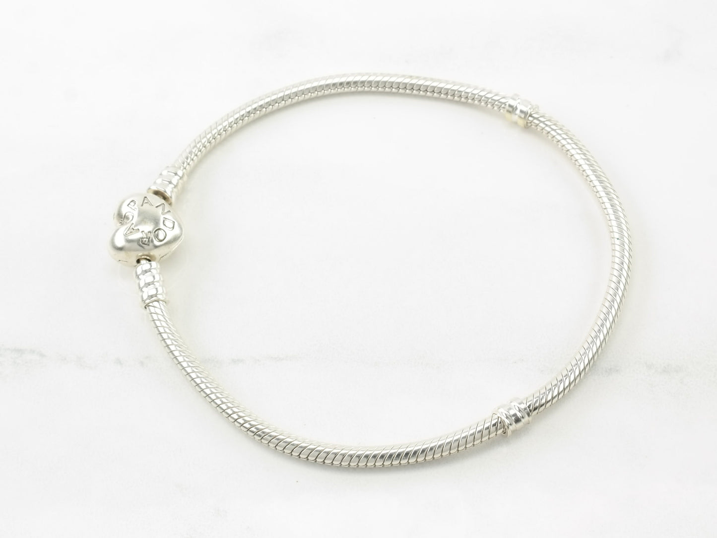 Pandora Sterling Silver Heart Charm Bracelet