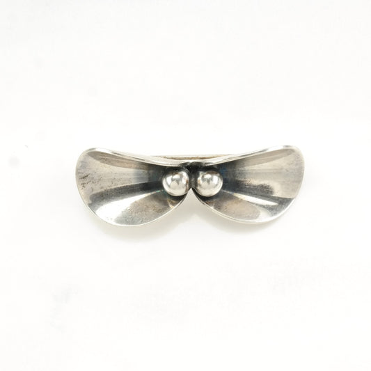 Vintage N.E. From Sterling Silver Brooch Modernist Floral