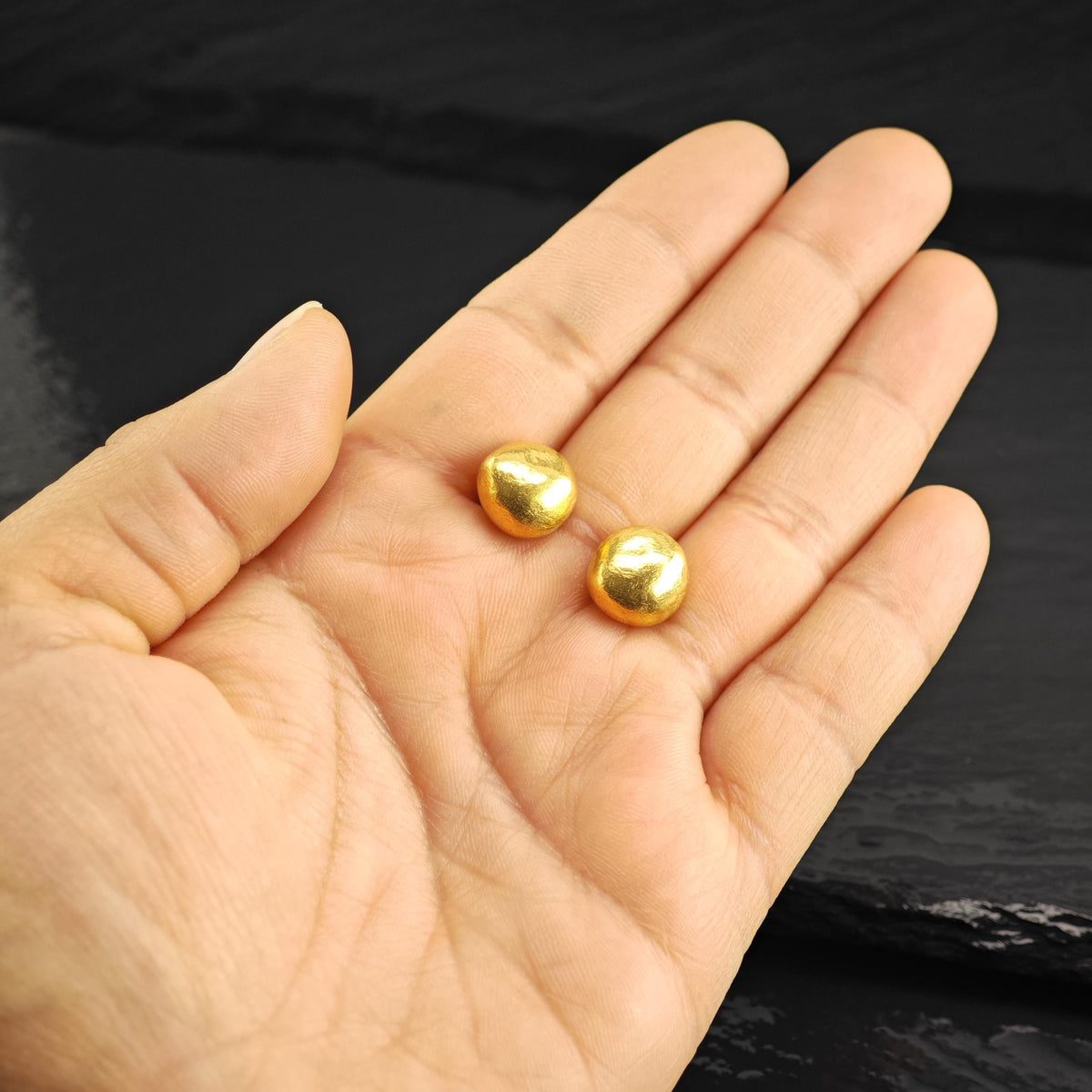 Gold-plated Stud Sterling Silver Earrings ER3218