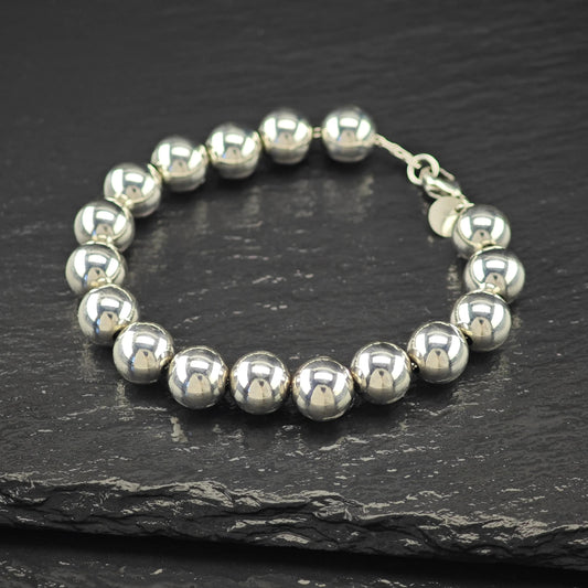 Choice of Tiffany Beaded Link Bracelets, Sterling Silver Size 6 1/2"