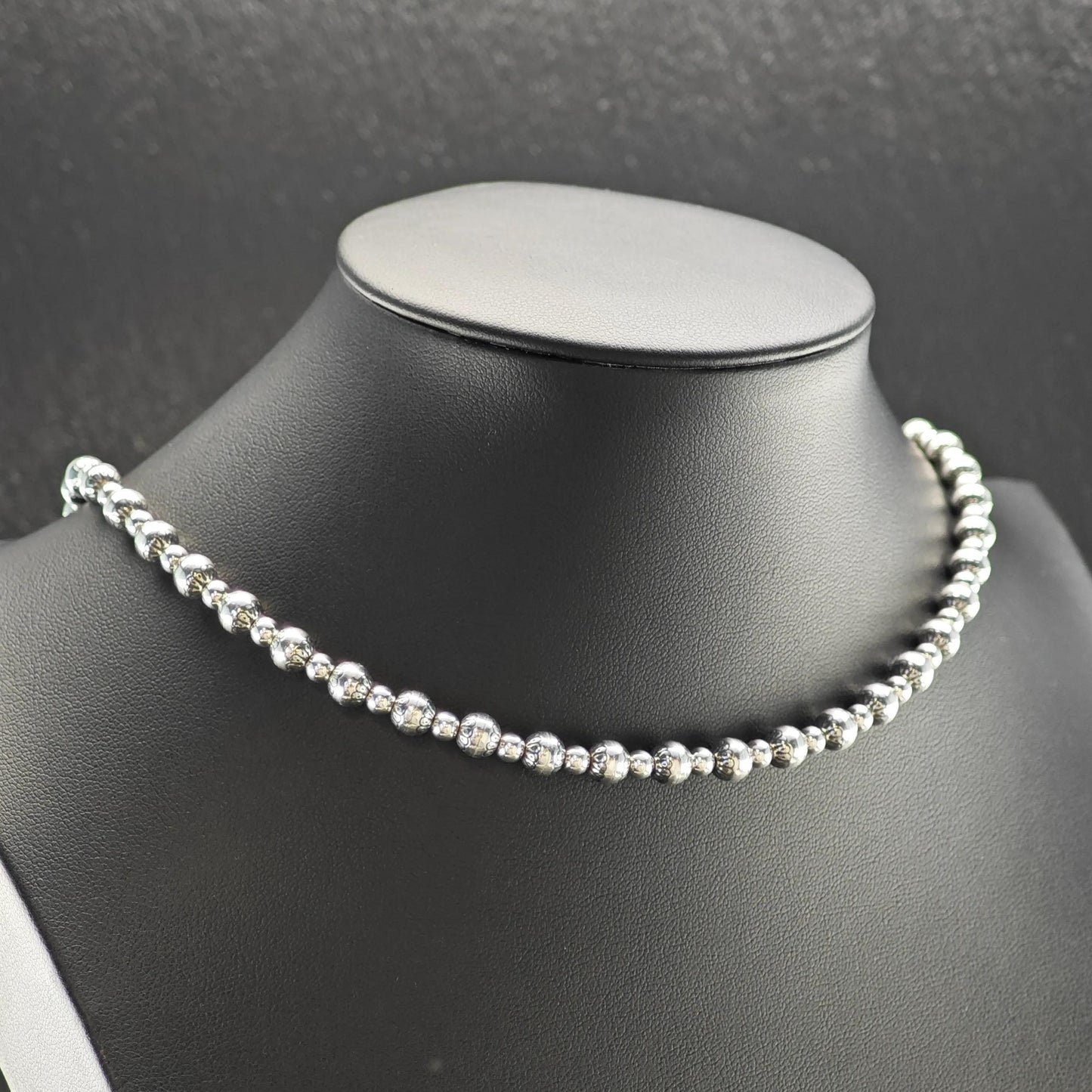 Relios Sterling Silver Pearl 6mm Beads Beaded Necklace