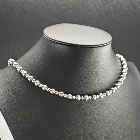 Relios Sterling Silver Pearl 6mm Beads Beaded Necklace