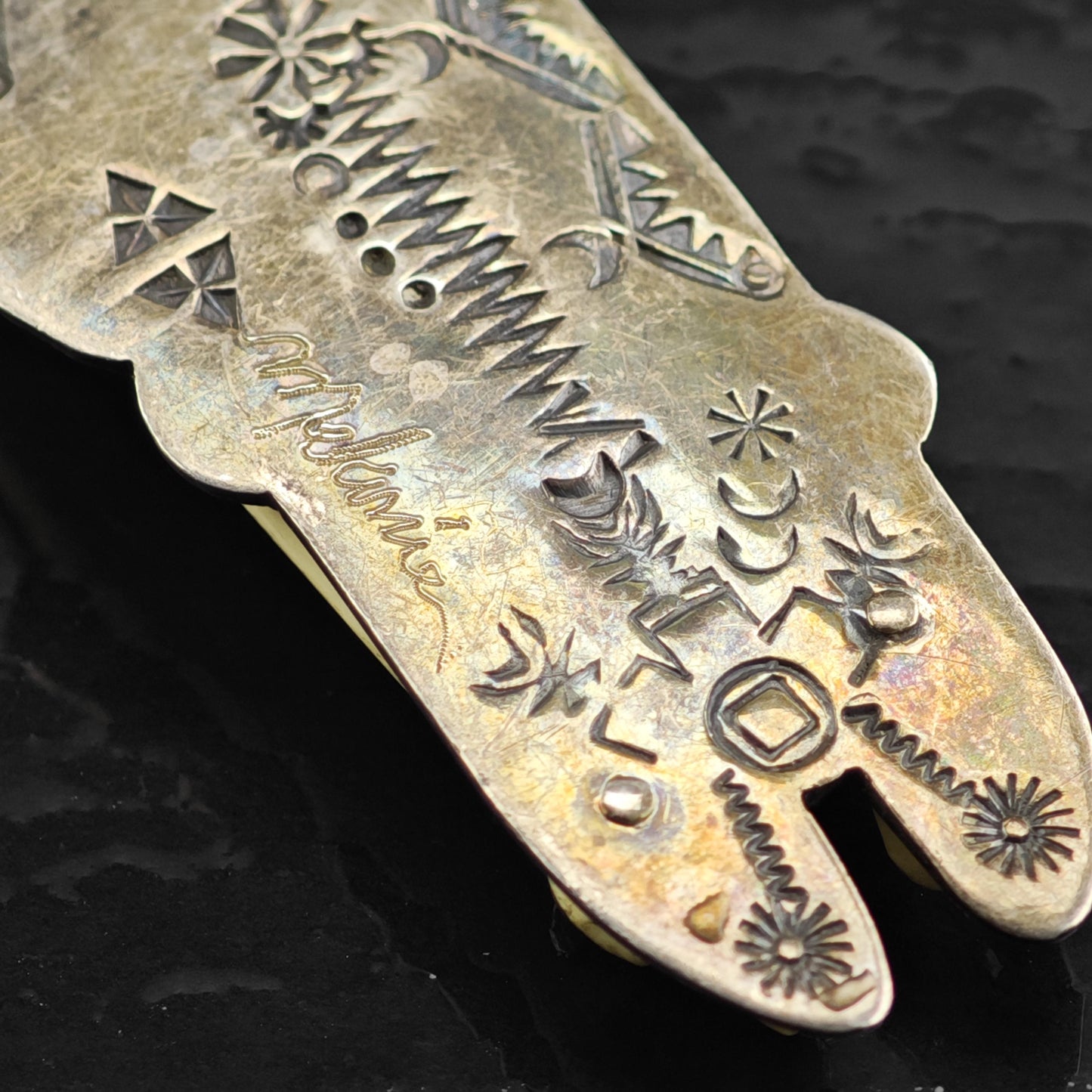 Turquoise Large Artifact by Melanie Deluca Sterling Silver