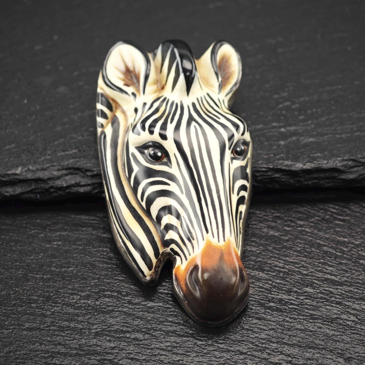 Sergio Bustamante Sterling Silver Brooch Pendant Zebra Multi-color B2053