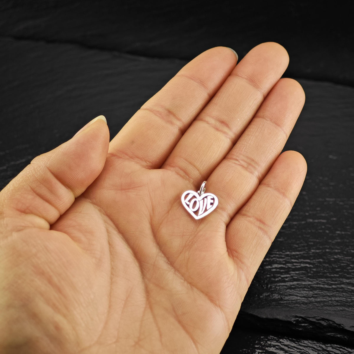 Vintage James Avery Sterling Silver Love Heart Charm P3174