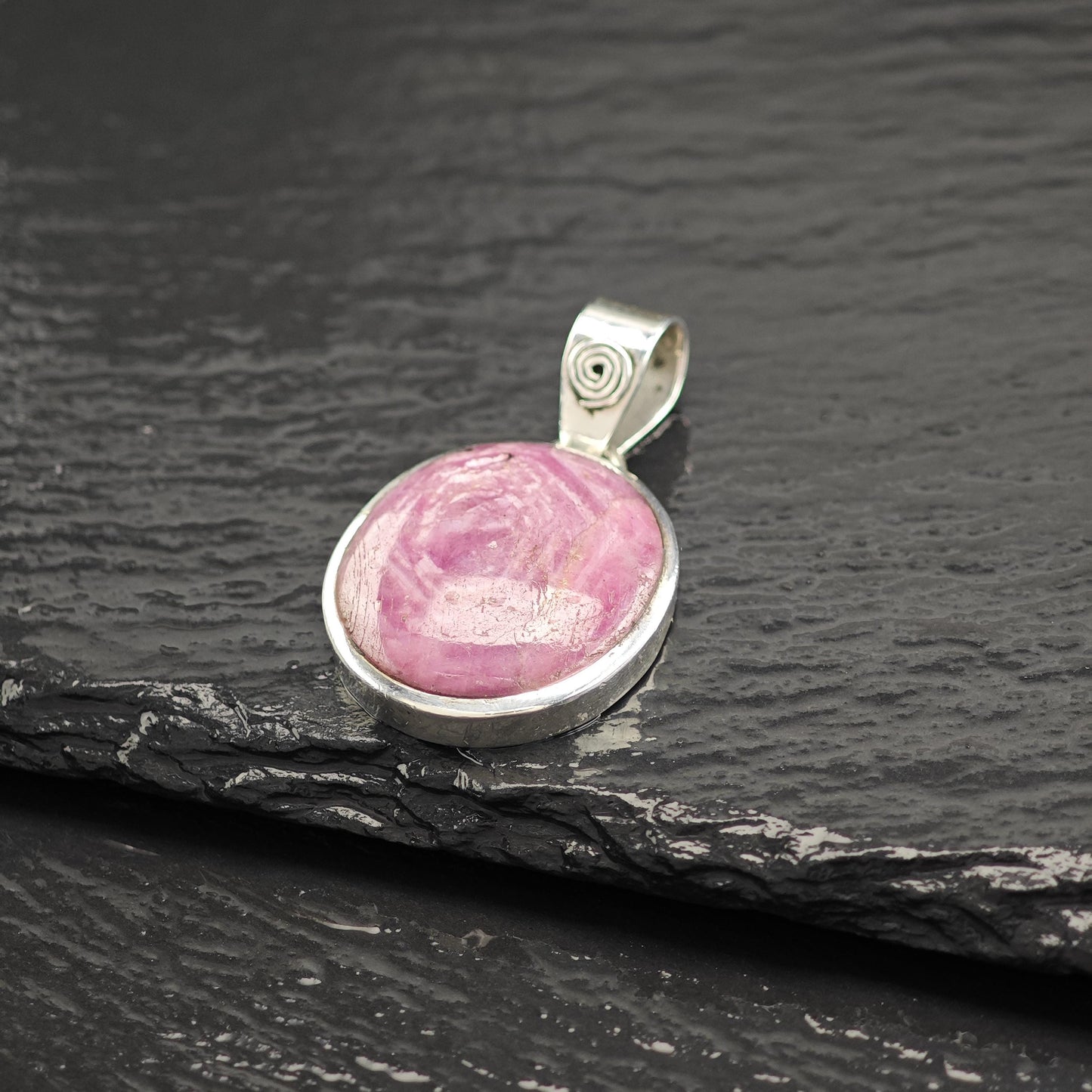 Ruby Corundum Pendant Sterling Silver P2763