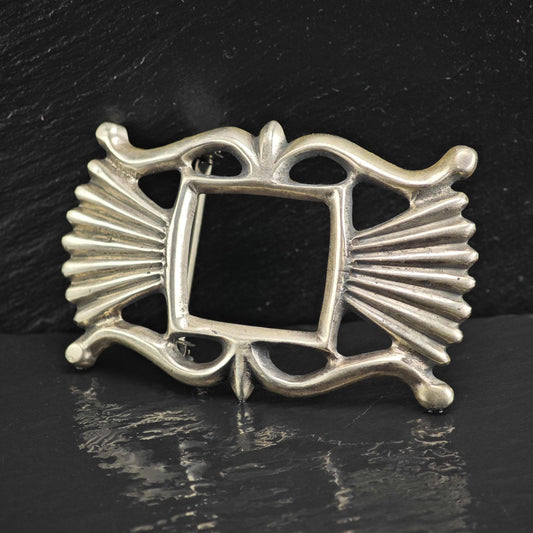 Sandcast Navajo Sterling Silver Belt Buckle MISC0384
