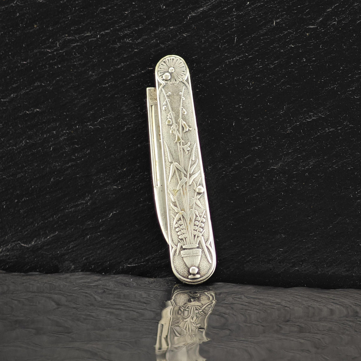 Antique Lilly Of The Valley Pocket Knife Sterling Silver MISC0418