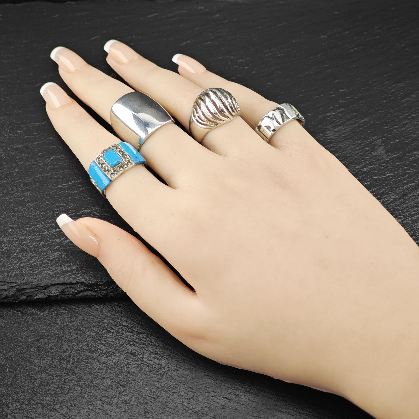Sterling Silver Dome Ring Classic Rounded Band Size 7 R6117