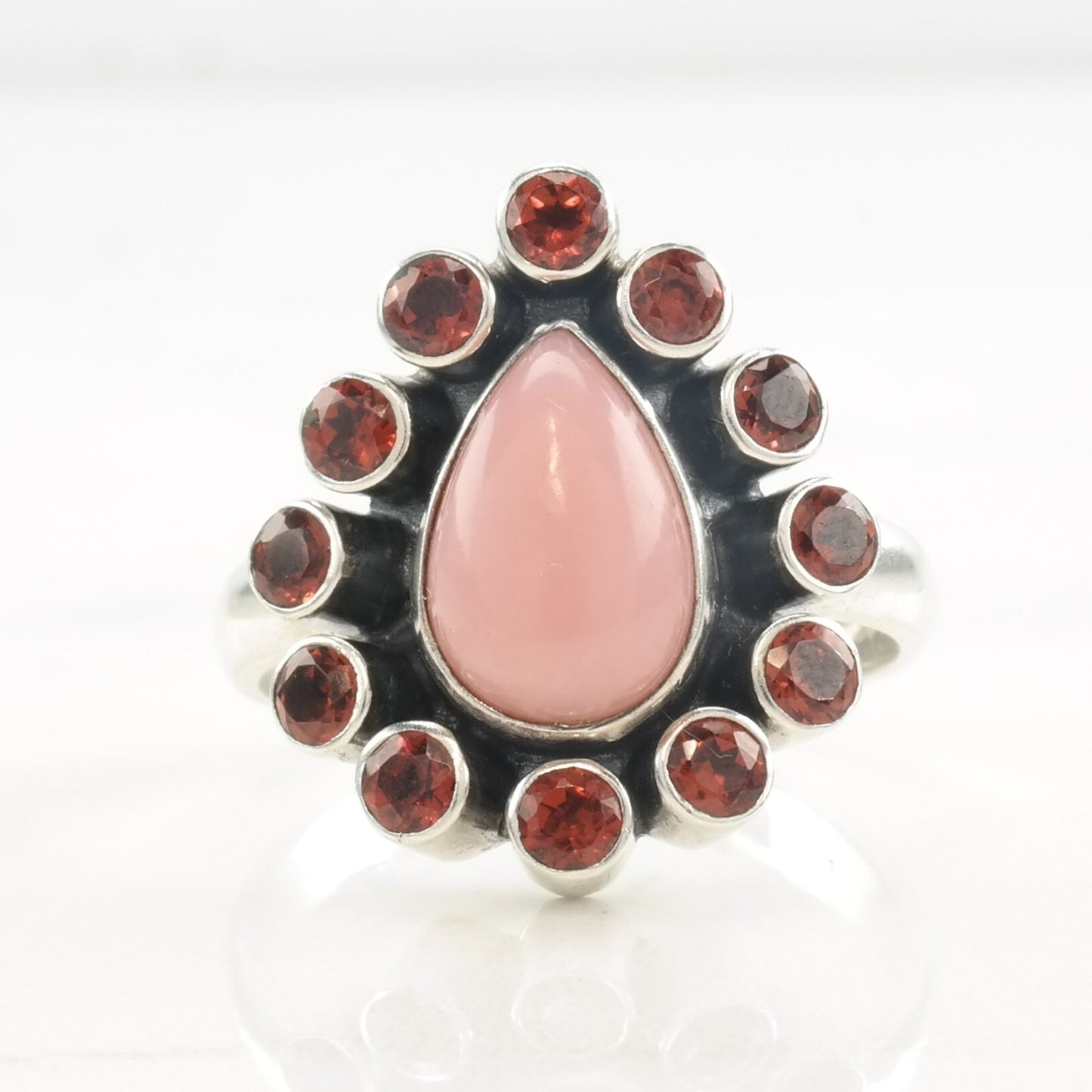 Nicky Butler Ring Opal, Garnet Sterling Silver Size 10