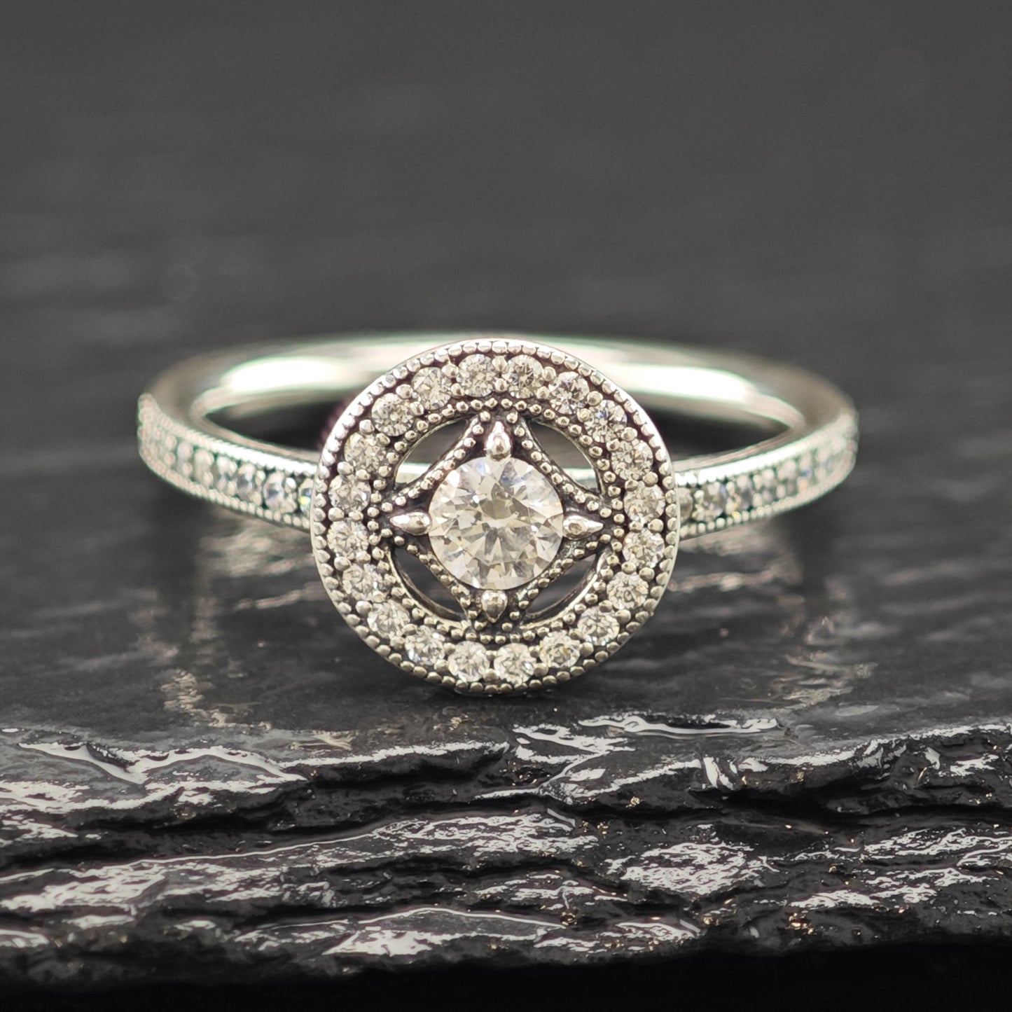 Pandora Charm Ring Sterling Silver Size 9 1/4 R6060