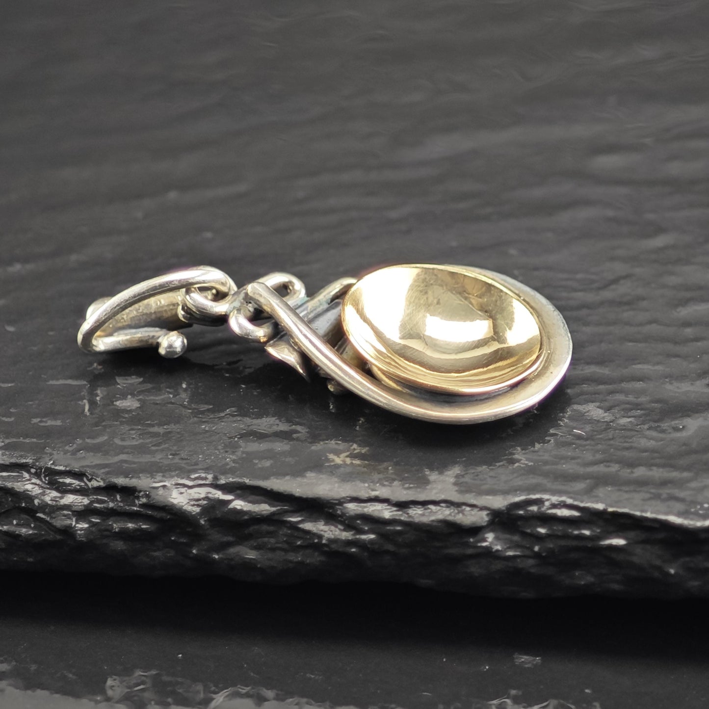 14K Gold Accent Sterling Silver Pendant P3047