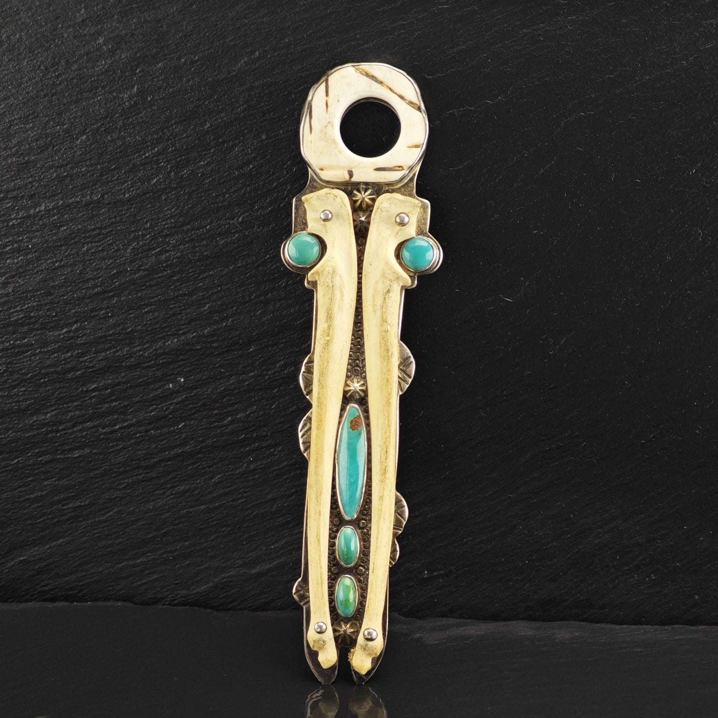 Turquoise Large Artifact by Melanie Deluca Sterling Silver
