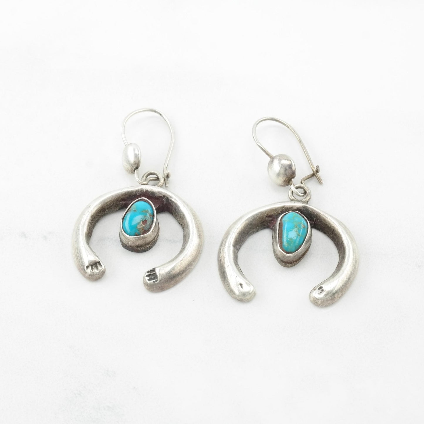 Choice Native American Earrings Sterling Silver Turquoise Naja Long